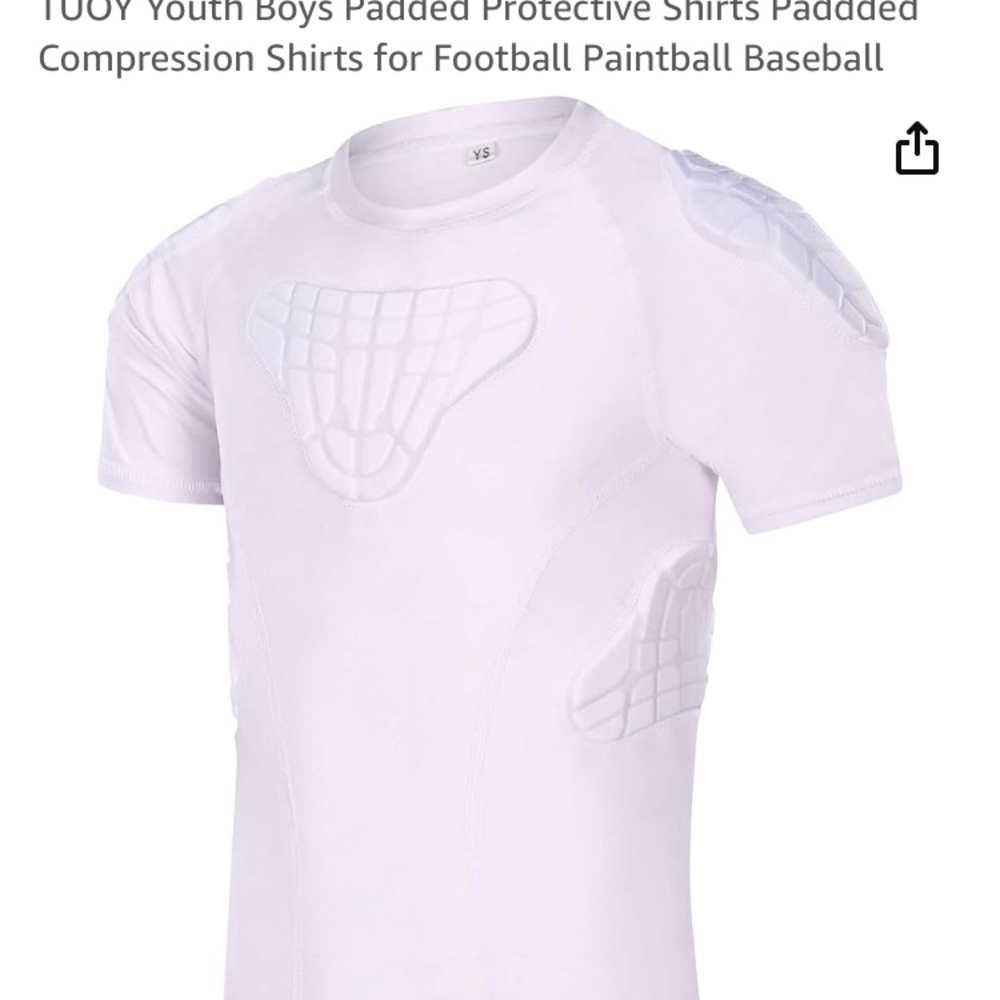 2 pack-Youth small padded compression shirts(tank and shirt sleeve combo)